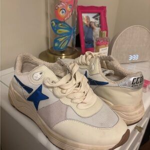 (DH gate) fake golden goose Shoes - Cream and Blue